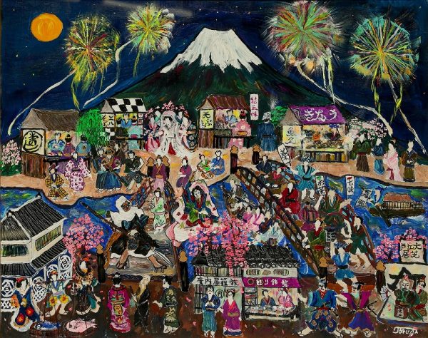 乾徹　富士山と江戸時代の庶民の暮らし(弁慶と牛若丸)トリミング